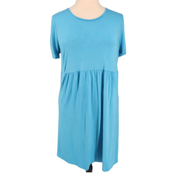 J. Jill Soft & Comfy Scoop-Neck Knit Dress - Island Blue - Size Large - Picture 2 of 7